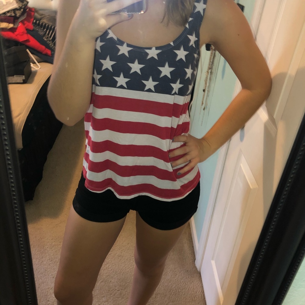 size small old navy american flag tank